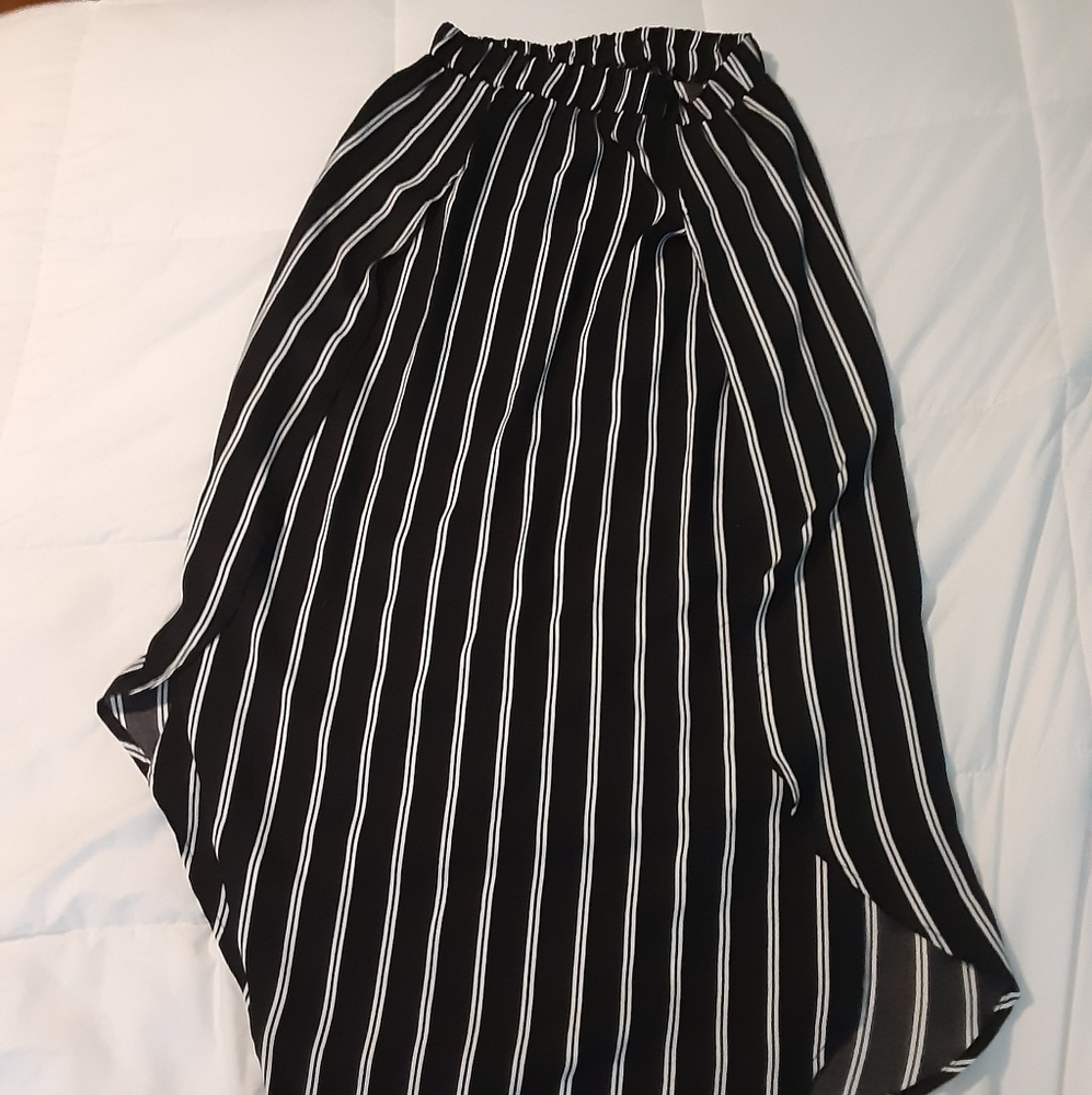 Long pin stripe skirt